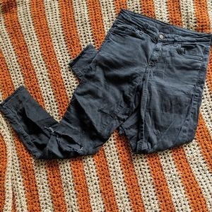 Topshop distressed black jeans